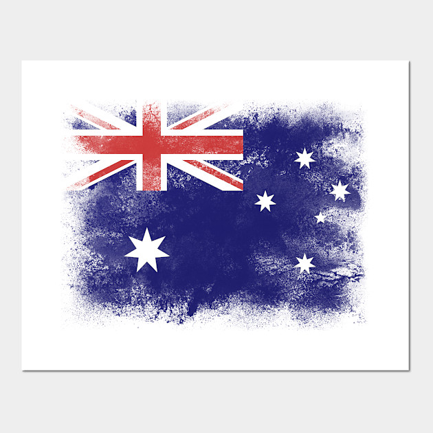 Australian flag isolated - Australia - Posters and Art Prints | TeePublic